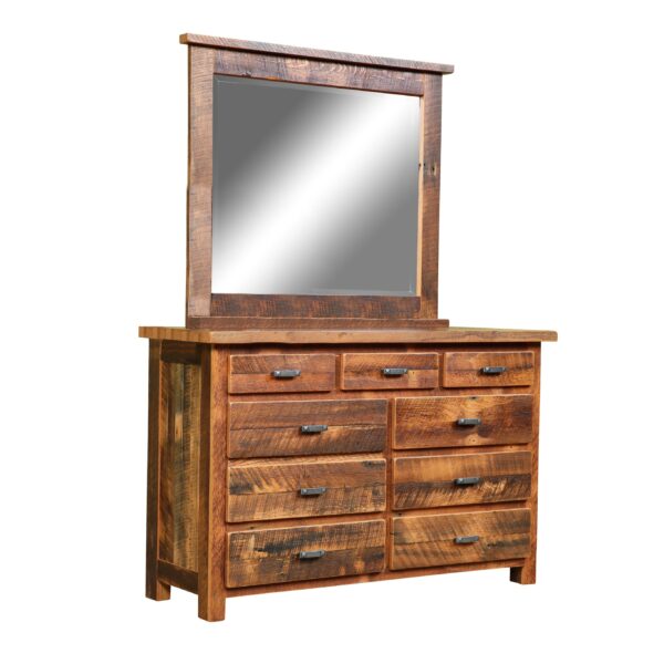 Chevron mirror 9 drawer