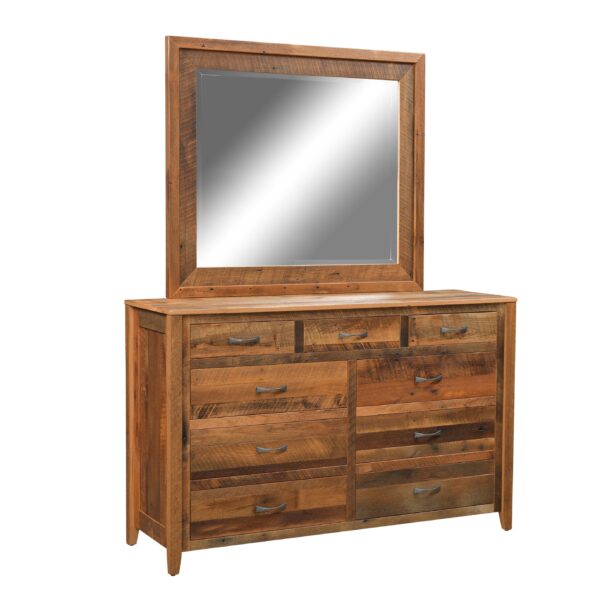 Shefford 9 Drawer Dresser with Mirror
